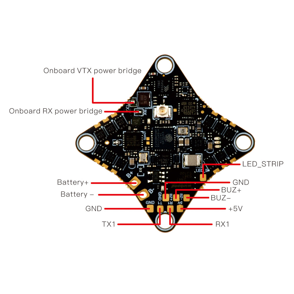 CrazyG473 V1.0 AIO 5‑in‑1 FPV Flight Controller with ELRS & 5.8G OpenVTX