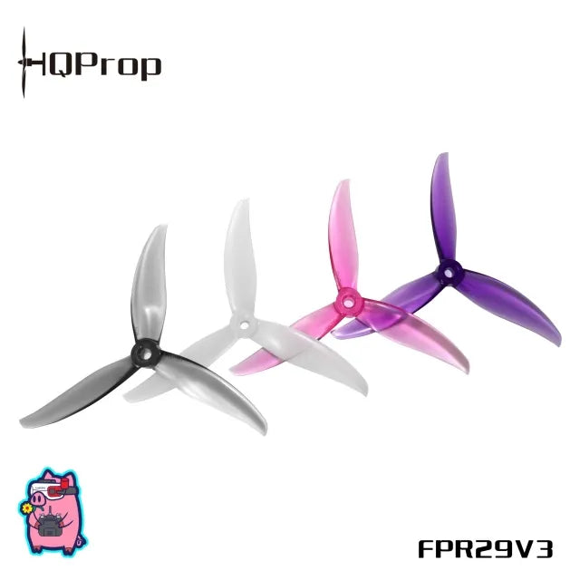 HQProp FlowerPig R29V3 5.1" Tri-Blade Race Prop – (2CW+2CCW) Polycarbonate
