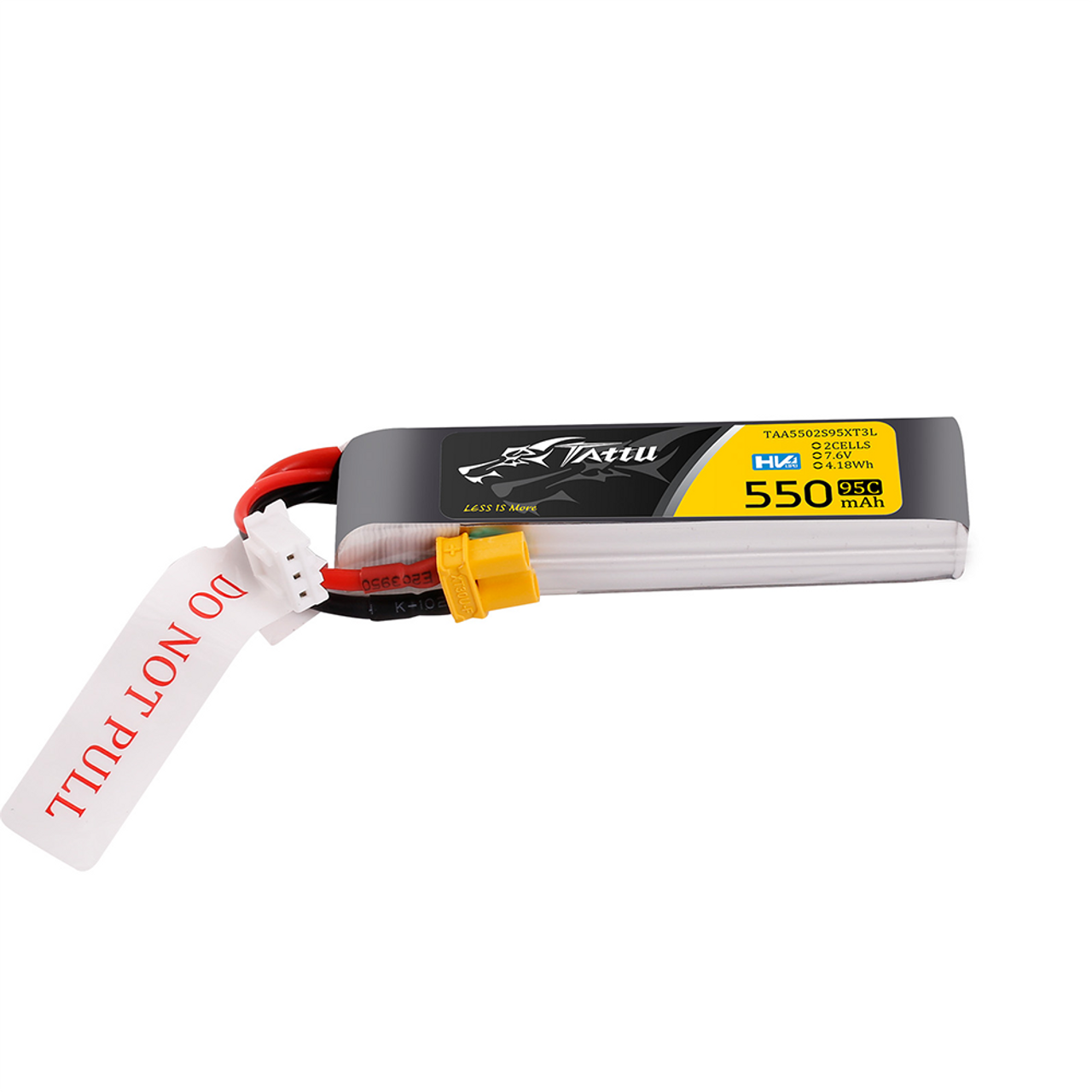 Tattu R-Line 2S 550mAh 95C 7.6V HV LiPo Battery (XT30) – For Mobula7 04 HD