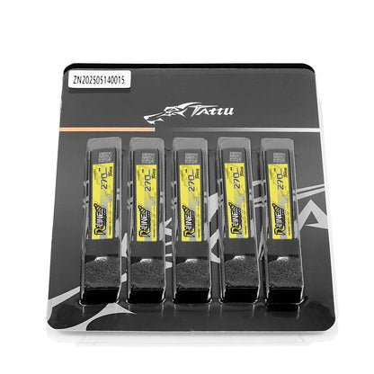 Tattu 270mAh 1S HV 95C LiPo Battery – BT2.0 (5-Pack)