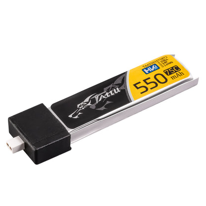 Tattu 1S 550mAh 75C 3.8V HV LiPo Battery (BT2.0, 5 Pack)