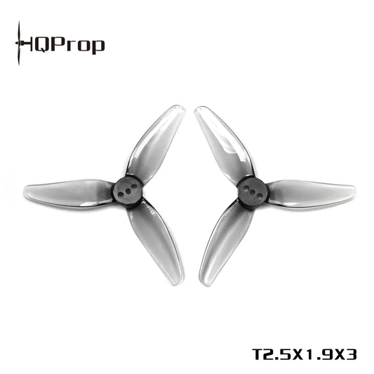 HQProp T2.5X1.9X3 2.5" Tri-Blade T-Mount Prop – Grey (2CW+2CCW) Polycarbonate