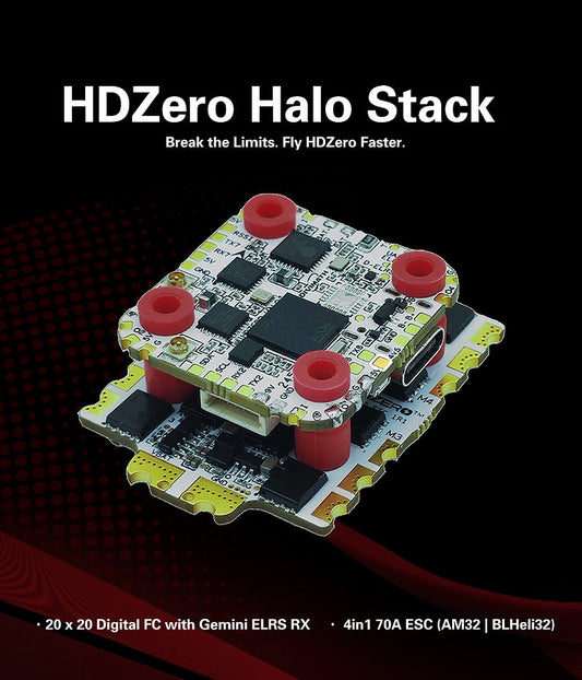 HDZero Halo Stack – H7 FC + 4in1 70A ESC with Integrated ELRS Receiver