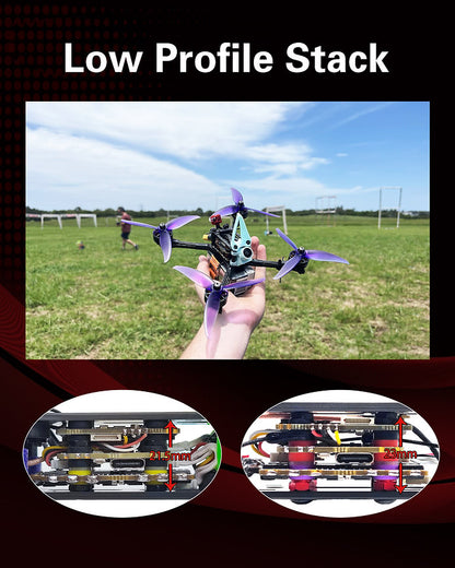 HDZero Halo Stack – H7 FC + 4in1 70A ESC with Integrated ELRS Receiver