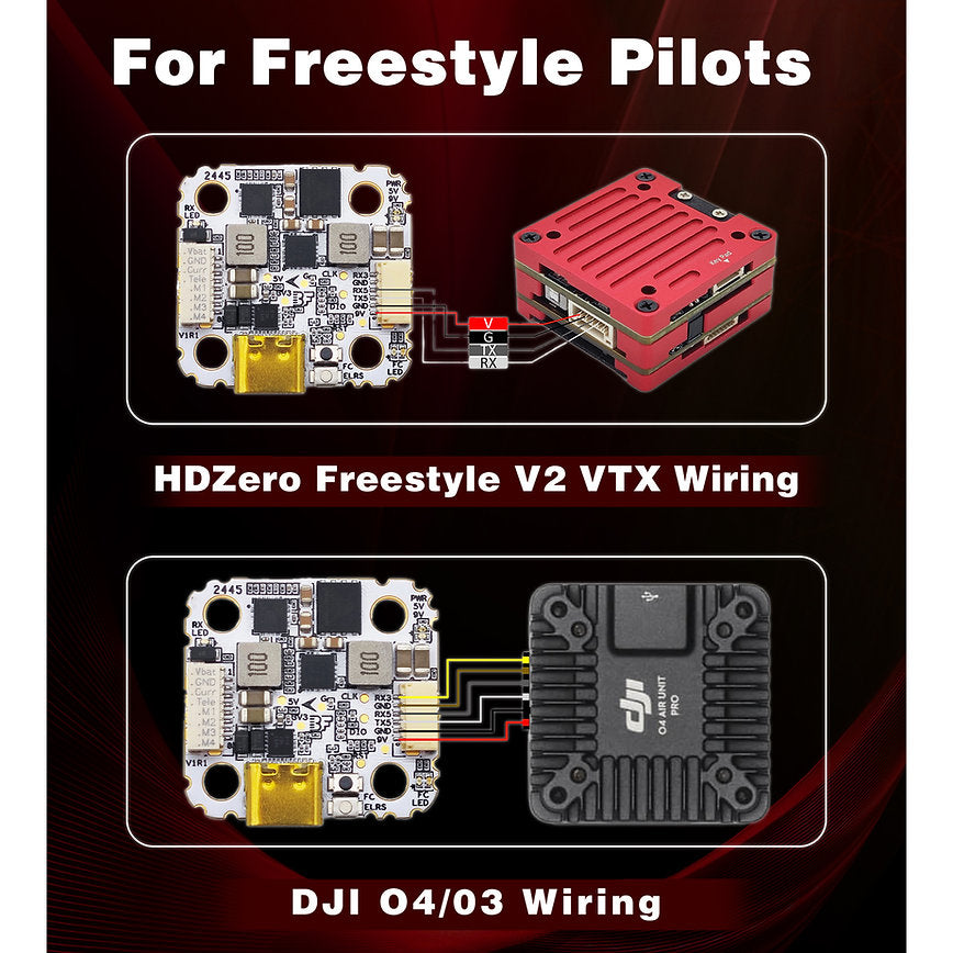 HDZero Halo Mini Flight Controller – H7 with Integrated Gemini ELRS