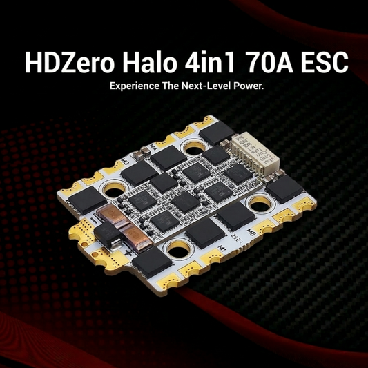 HDZero Halo 4in1 70A ESC – Split-Board Design, 3S–8S